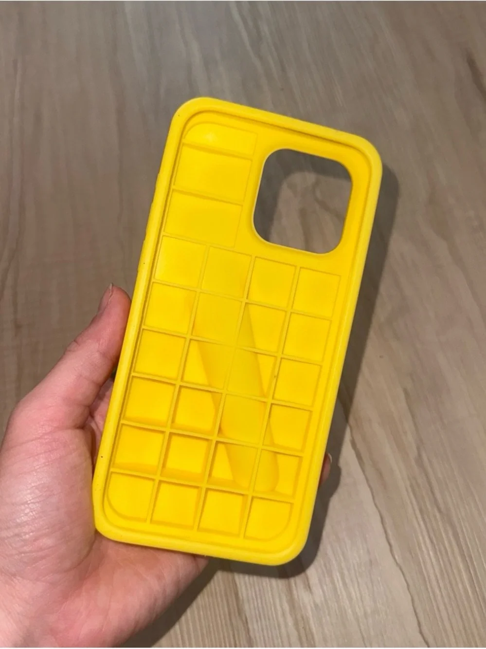 Yellow Silicone Phone Case with Built-In Hand Strap